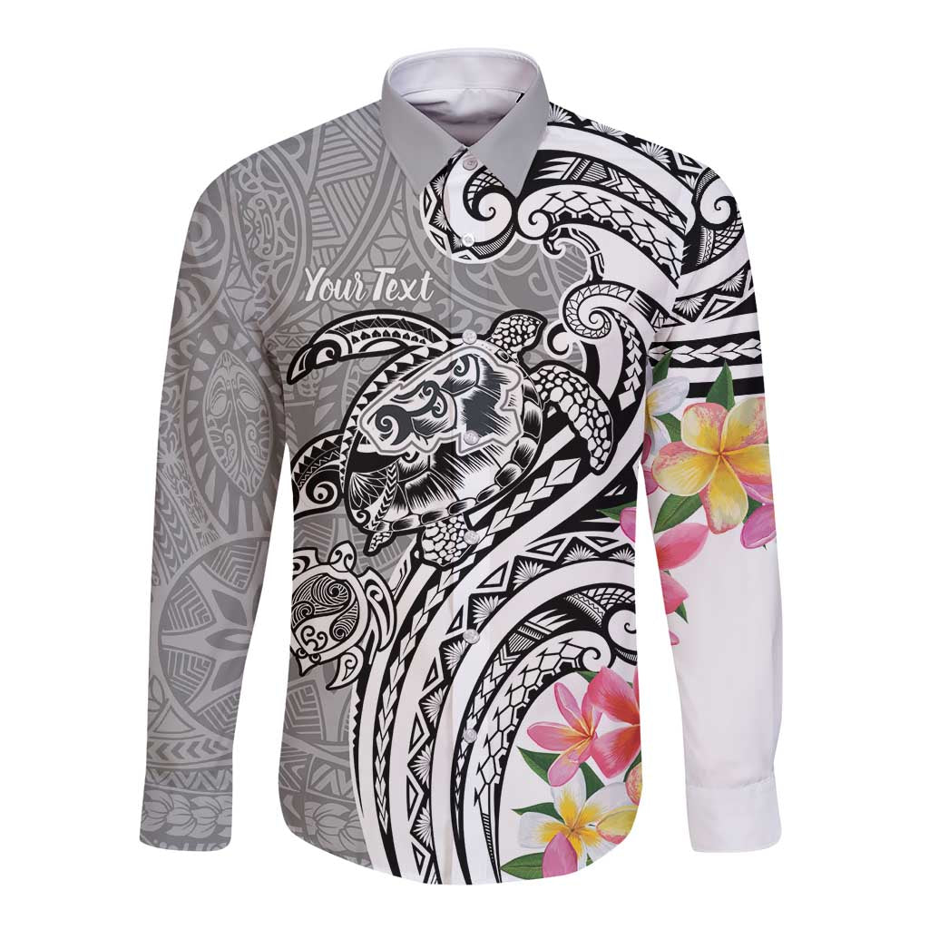 Aloha Kahoolawe Island Personalized Long Sleeve Button Shirt Ashen Dreamy Turtle