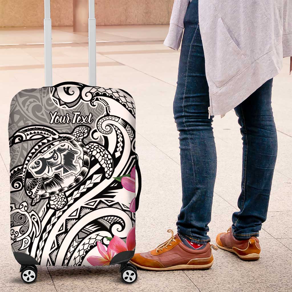 Aloha Kahoolawe Island Personalized Luggage Cover Ashen Dreamy Turtle LT7 Grey - Polynesian Pride