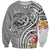 Aloha Kahoolawe Island Personalized Sweatshirt Ashen Dreamy Turtle