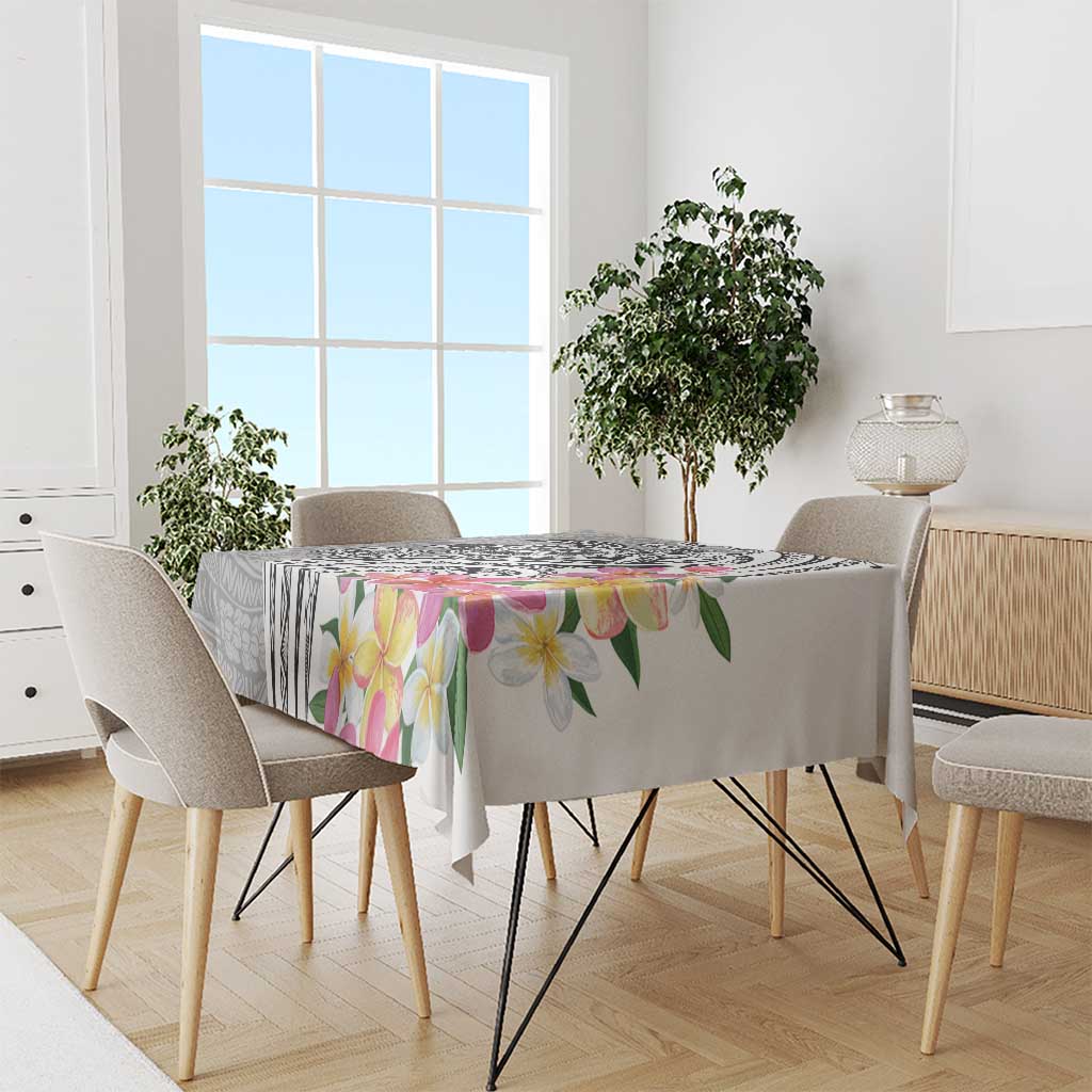 Aloha Kahoolawe Island Personalized Tablecloth Ashen Dreamy Turtle