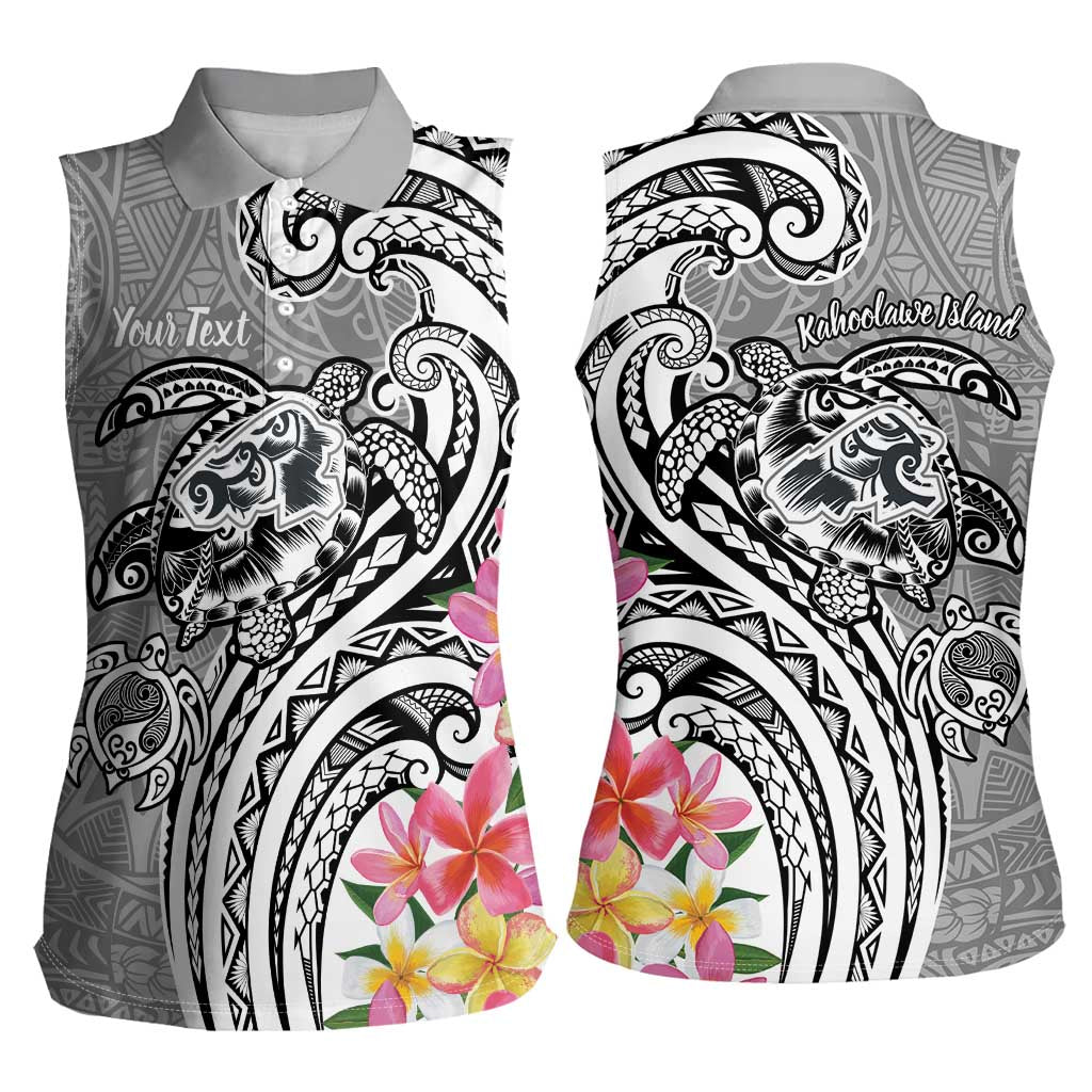 Aloha Kahoolawe Island Personalized Women Sleeveless Polo Shirt Ashen Dreamy Turtle