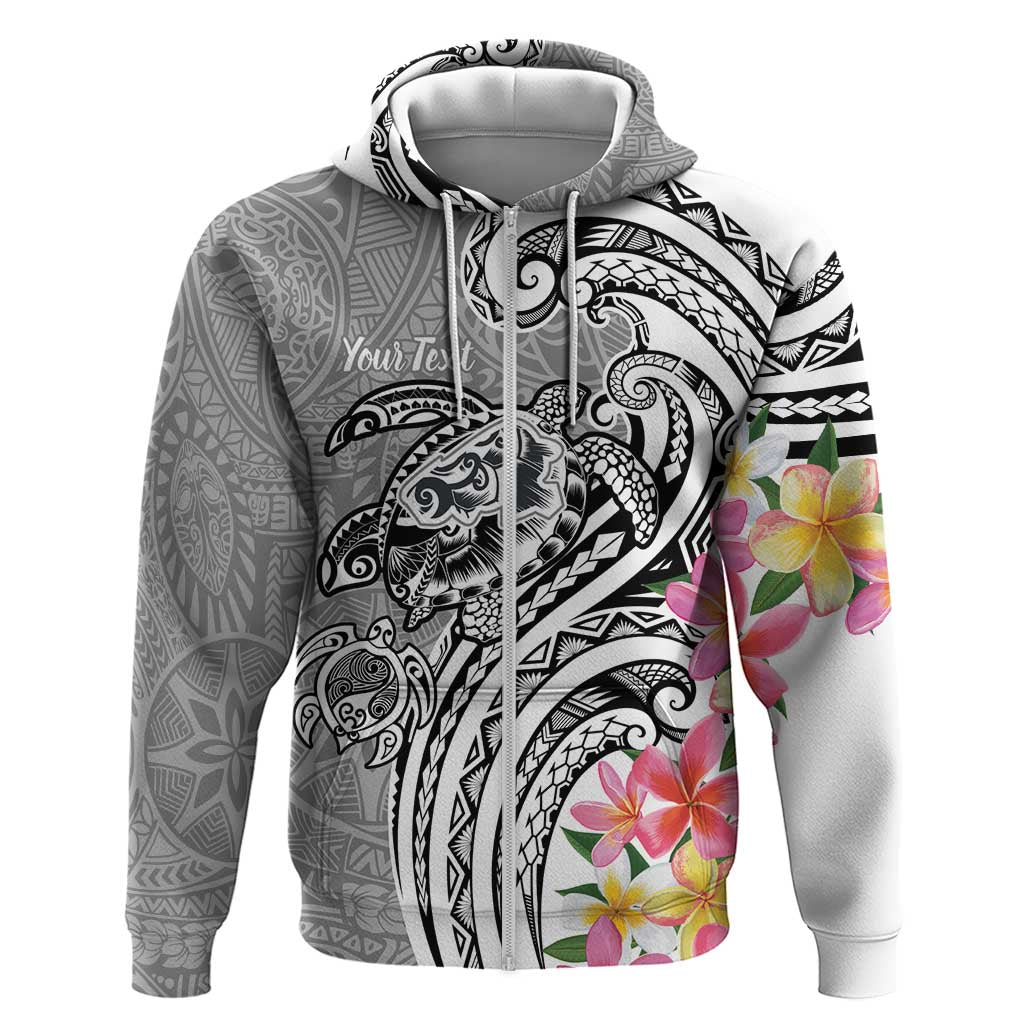 Aloha Kahoolawe Island Personalized Zip Hoodie Ashen Dreamy Turtle LT7 Zip Hoodie Grey - Polynesian Pride