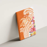 Aloha Lanai Island Personalized Canvas Wall Art Orange Dreamy Turtle