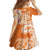 Aloha Lanai Island Personalized Family Matching Summer Maxi Dress and Hawaiian Shirt Orange Dreamy Turtle