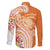 Aloha Lanai Island Personalized Family Matching Summer Maxi Dress and Hawaiian Shirt Orange Dreamy Turtle
