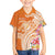 Aloha Lanai Island Personalized Family Matching Summer Maxi Dress and Hawaiian Shirt Orange Dreamy Turtle