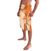 Aloha Lanai Island Personalized Lavalava Orange Dreamy Turtle
