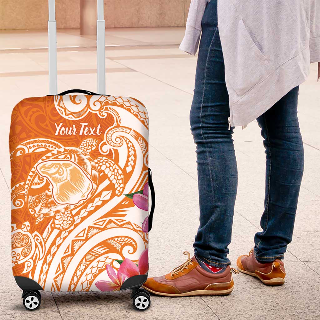 Aloha Lanai Island Personalized Luggage Cover Orange Dreamy Turtle LT7 Orange - Polynesian Pride