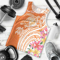 Aloha Lanai Island Personalized Men Tank Top Orange Dreamy Turtle