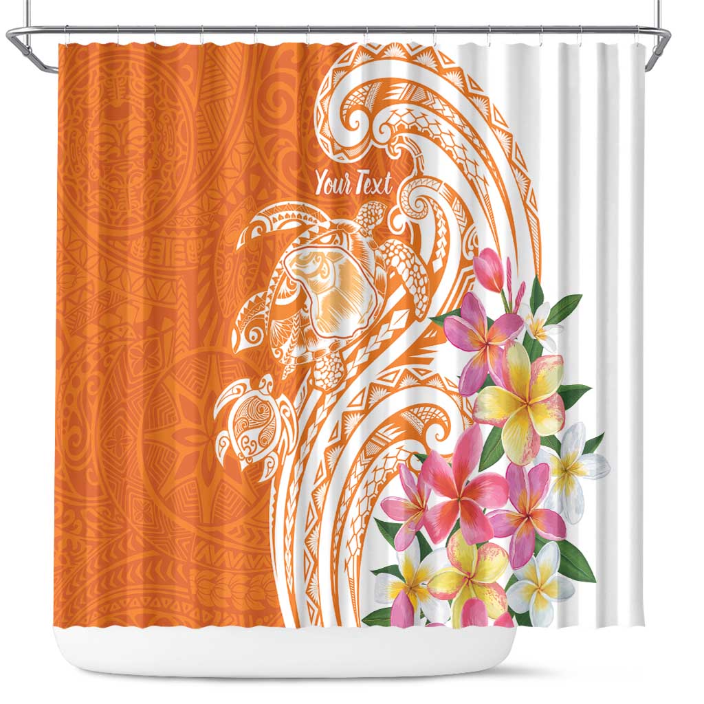Aloha Lanai Island Personalized Shower Curtain Orange Dreamy Turtle LT7 Orange - Polynesian Pride