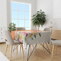 Aloha Lanai Island Personalized Tablecloth Orange Dreamy Turtle