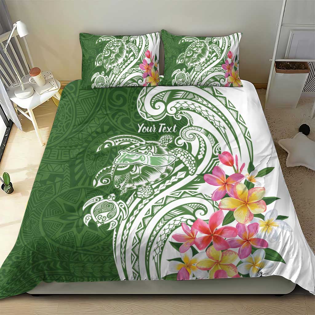 Aloha Molokai Island Personalized Bedding Set Sage Dreamy Turtle