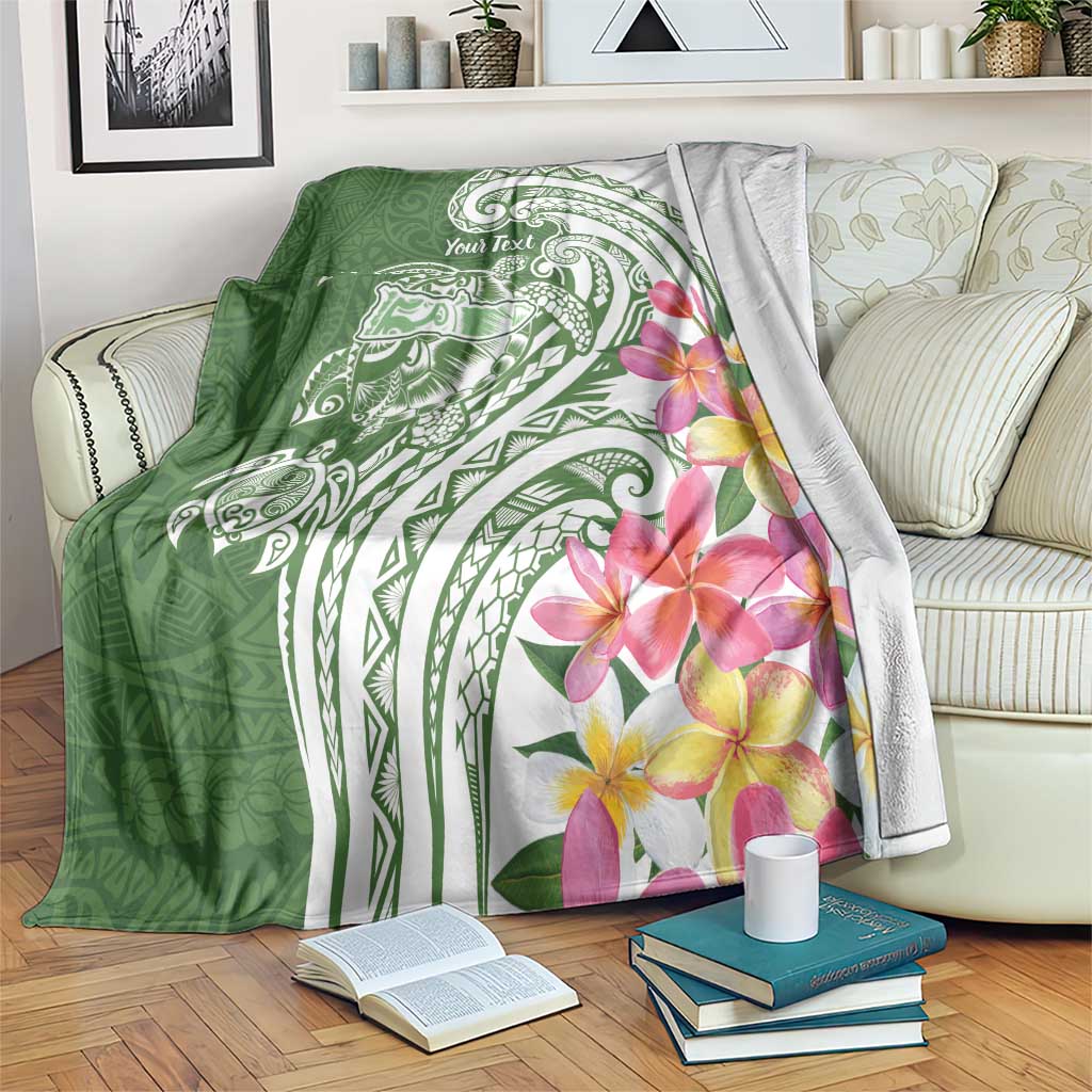 Aloha Molokai Island Personalized Blanket Sage Dreamy Turtle