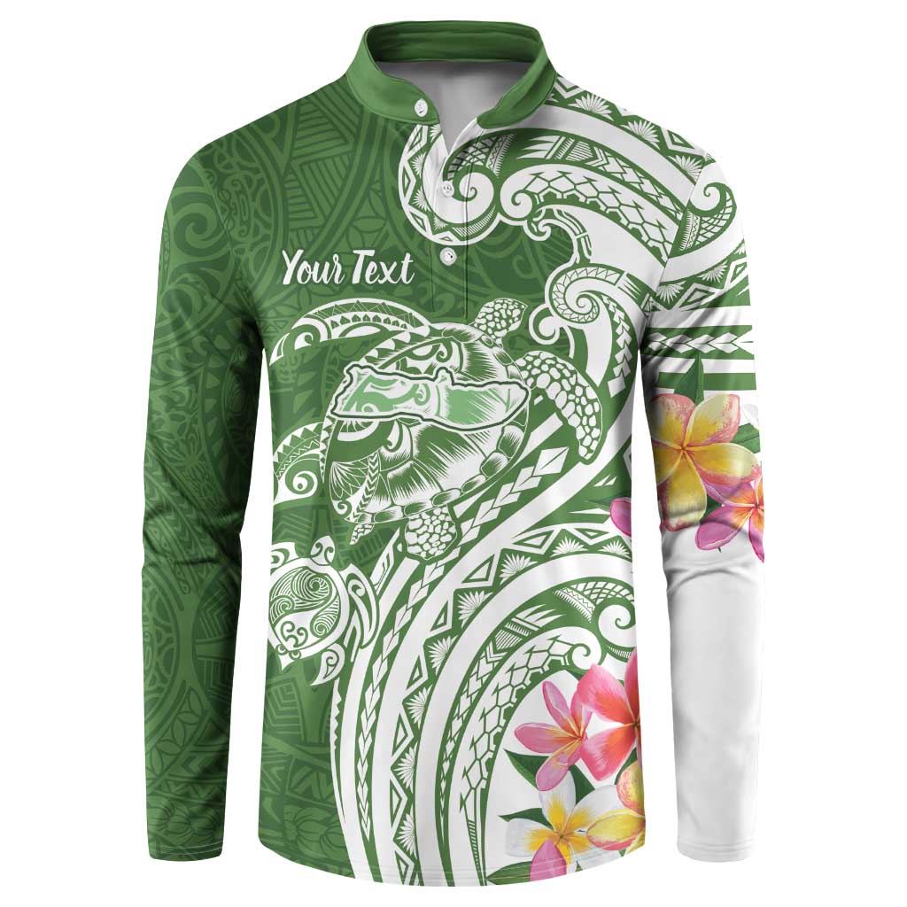Aloha Molokai Island Personalized Button Sweatshirt Sage Dreamy Turtle