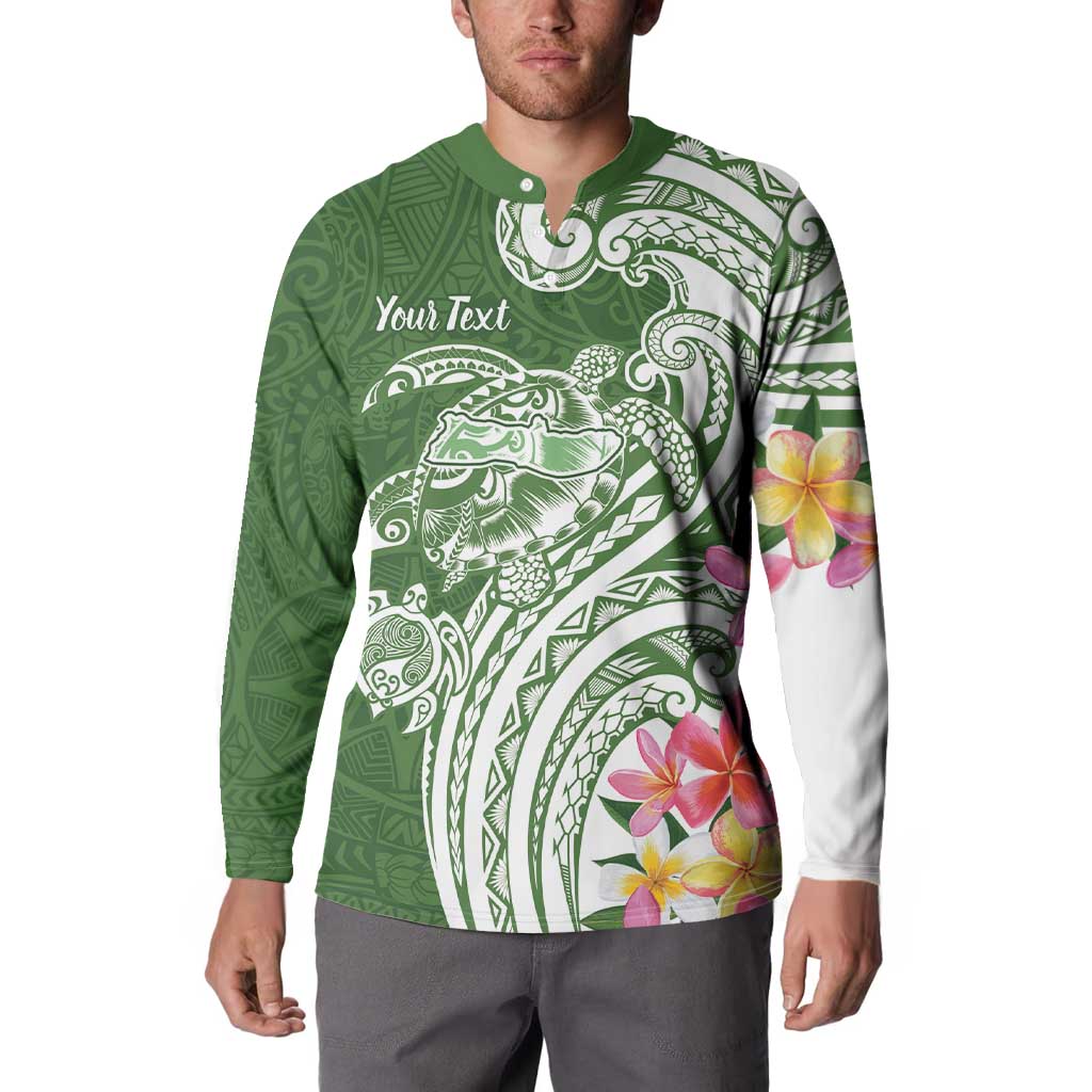 Aloha Molokai Island Personalized Button Sweatshirt Sage Dreamy Turtle