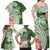 Aloha Molokai Island Personalized Family Matching Off Shoulder Maxi Dress and Hawaiian Shirt Sage Dreamy Turtle