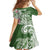 Aloha Molokai Island Personalized Family Matching Summer Maxi Dress and Hawaiian Shirt Sage Dreamy Turtle