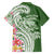 Aloha Molokai Island Personalized Family Matching Summer Maxi Dress and Hawaiian Shirt Sage Dreamy Turtle