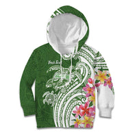 Aloha Molokai Island Personalized Kid Hoodie Sage Dreamy Turtle