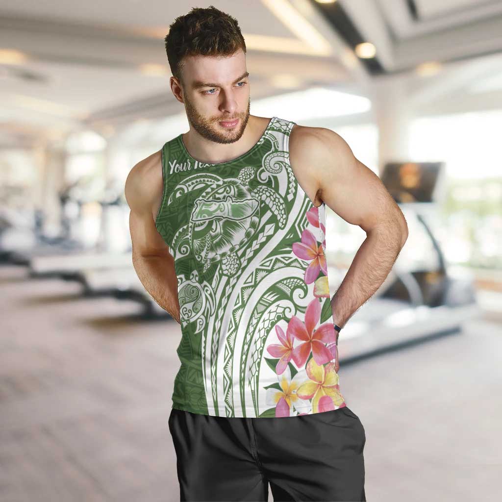 Aloha Molokai Island Personalized Men Tank Top Sage Dreamy Turtle