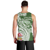 Aloha Molokai Island Personalized Men Tank Top Sage Dreamy Turtle