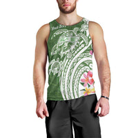 Aloha Molokai Island Personalized Men Tank Top Sage Dreamy Turtle