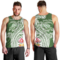 Aloha Molokai Island Personalized Men Tank Top Sage Dreamy Turtle