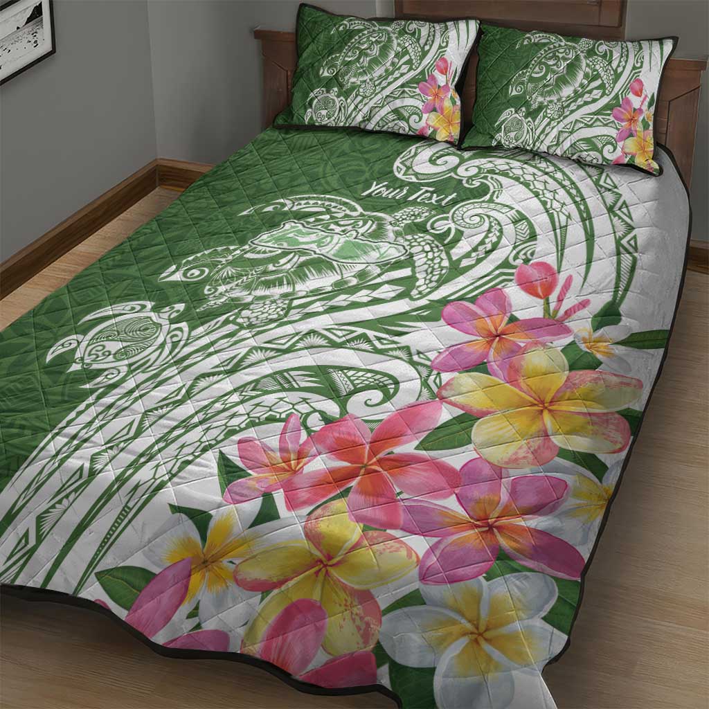Aloha Molokai Island Personalized Quilt Bed Set Sage Dreamy Turtle