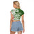Aloha Molokai Island Personalized Raglan Cropped T Shirt Sage Dreamy Turtle