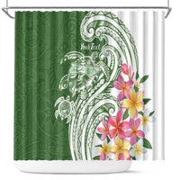 Aloha Molokai Island Personalized Shower Curtain Sage Dreamy Turtle