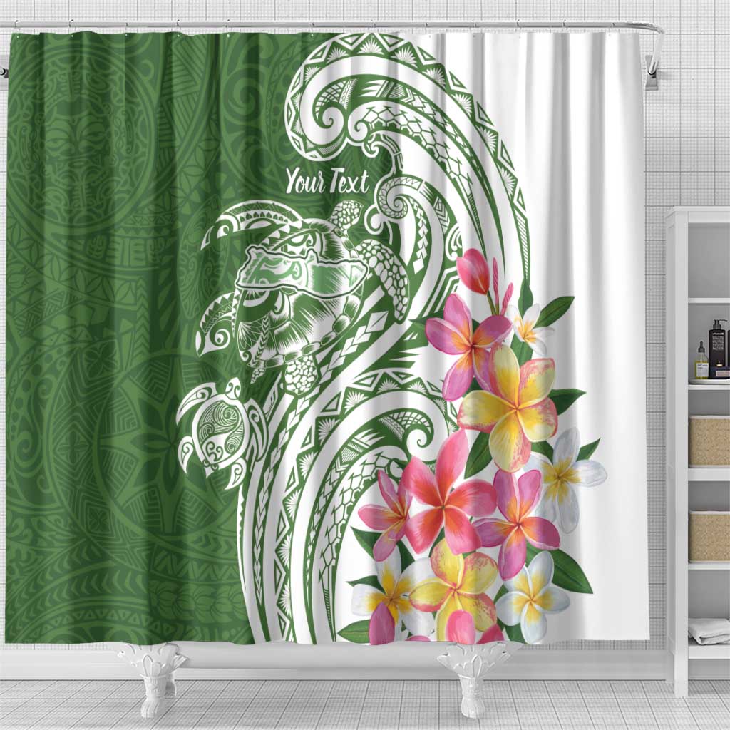 Aloha Molokai Island Personalized Shower Curtain Sage Dreamy Turtle