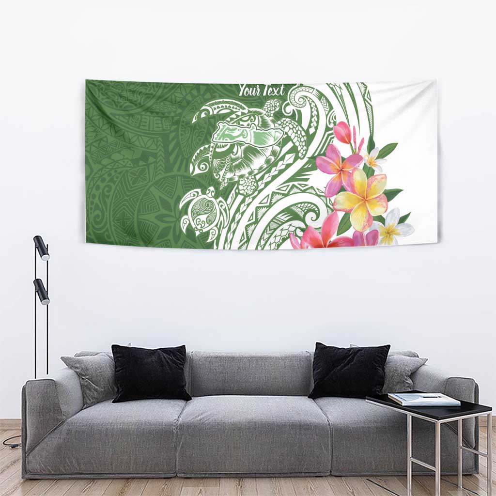 Aloha Molokai Island Personalized Tapestry Sage Dreamy Turtle