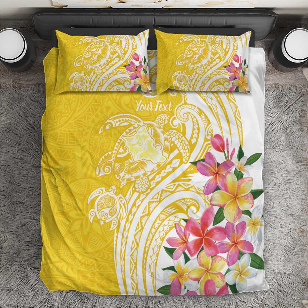 Aloha Oahu Island Personalized Bedding Set Yellow Dreamy Turtle