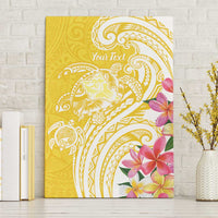 Aloha Oahu Island Personalized Canvas Wall Art Yellow Dreamy Turtle