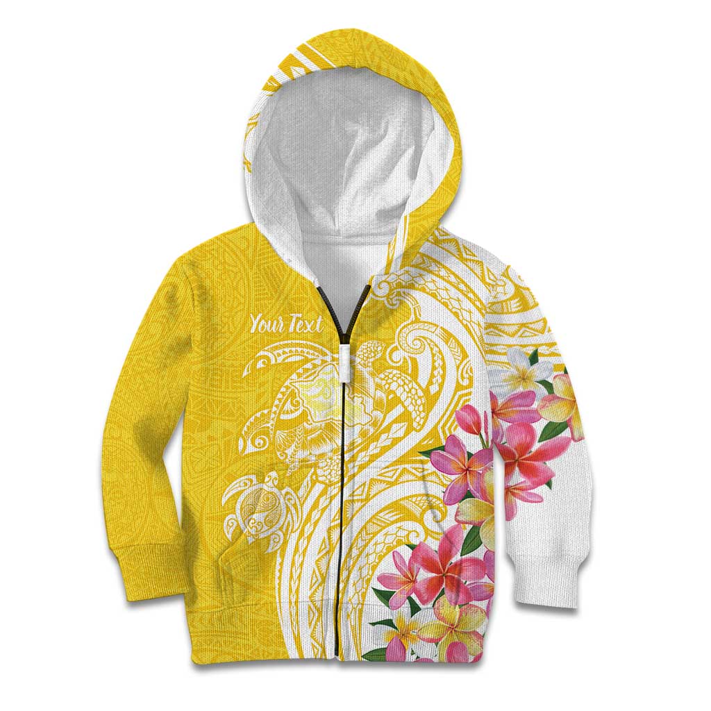 Aloha Oahu Island Personalized Kid Hoodie Yellow Dreamy Turtle