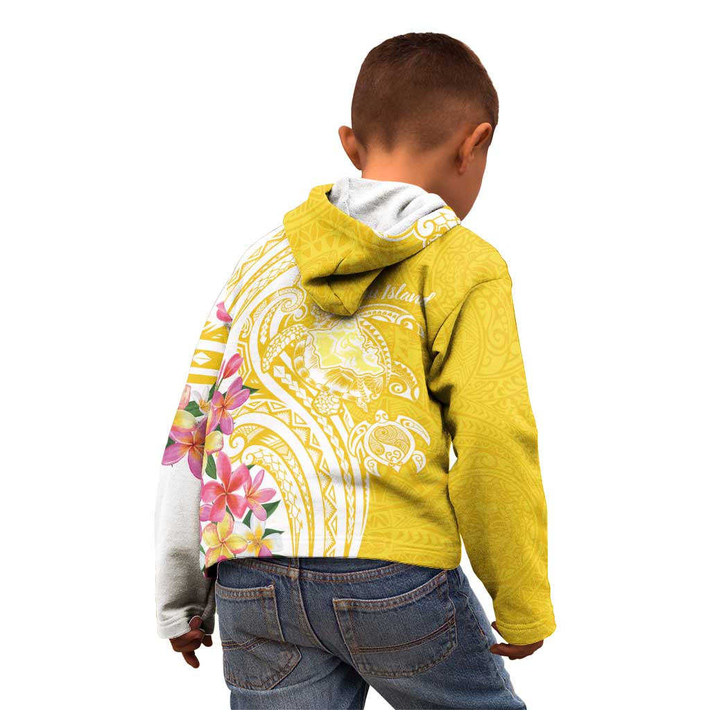 Aloha Oahu Island Personalized Kid Hoodie Yellow Dreamy Turtle