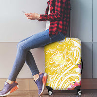Aloha Oahu Island Personalized Luggage Cover Yellow Dreamy Turtle