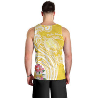 Aloha Oahu Island Personalized Men Tank Top Yellow Dreamy Turtle