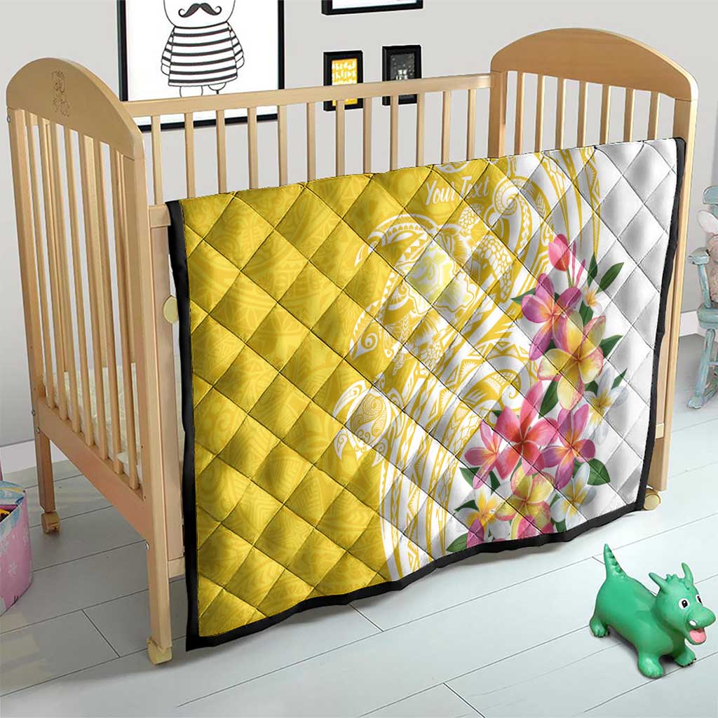 Aloha Oahu Island Personalized Quilt Yellow Dreamy Turtle