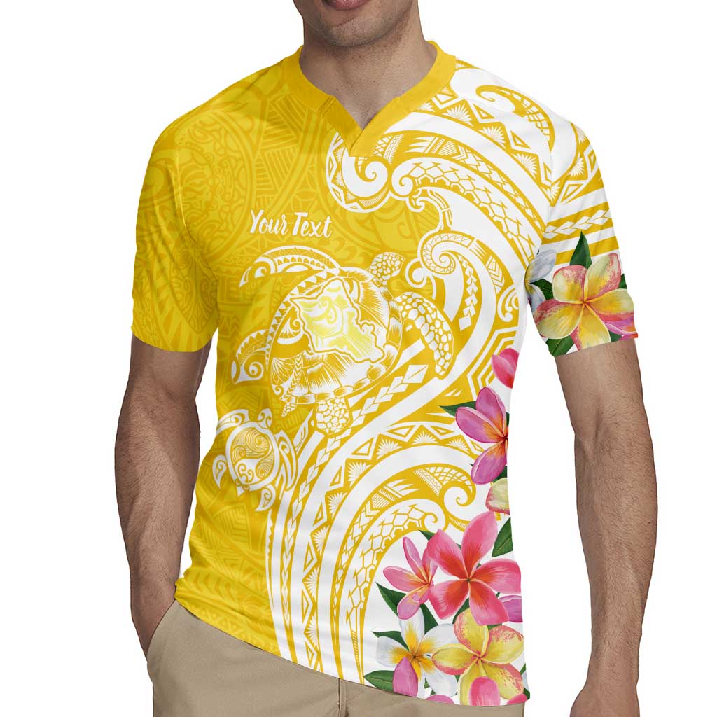 Aloha Oahu Island Personalized Rugby Jersey Yellow Dreamy Turtle