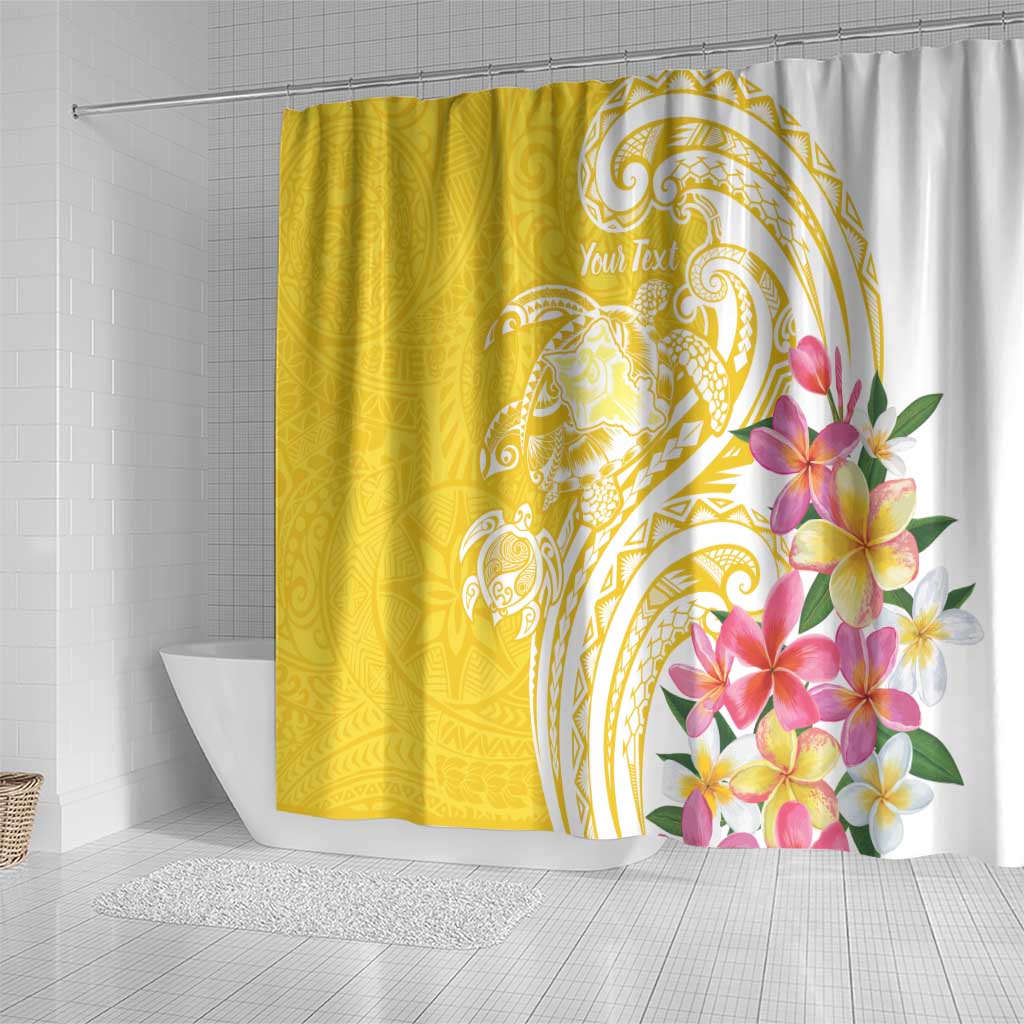 Aloha Oahu Island Personalized Shower Curtain Yellow Dreamy Turtle