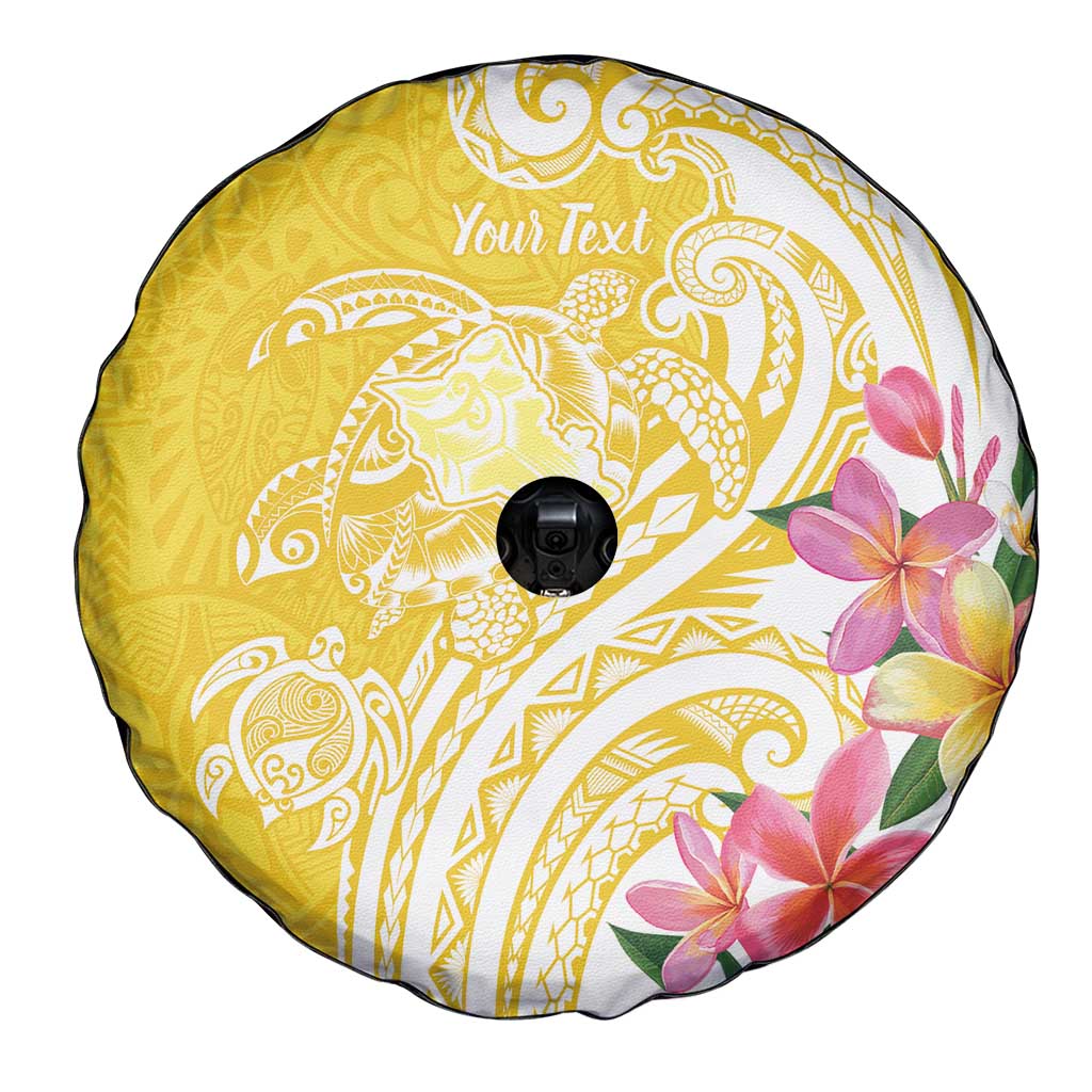 Aloha Oahu Island Personalized Spare Tire Cover Yellow Dreamy Turtle