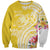 Aloha Oahu Island Personalized Sweatshirt Yellow Dreamy Turtle