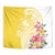 Aloha Oahu Island Personalized Tapestry Yellow Dreamy Turtle