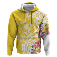 Aloha Oahu Island Personalized Zip Hoodie Yellow Dreamy Turtle LT7 Pullover Hoodie Yellow - Polynesian Pride