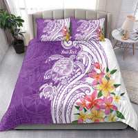 Aloha Kauai Island Personalized Bedding Set Lilac Dreamy Turtle
