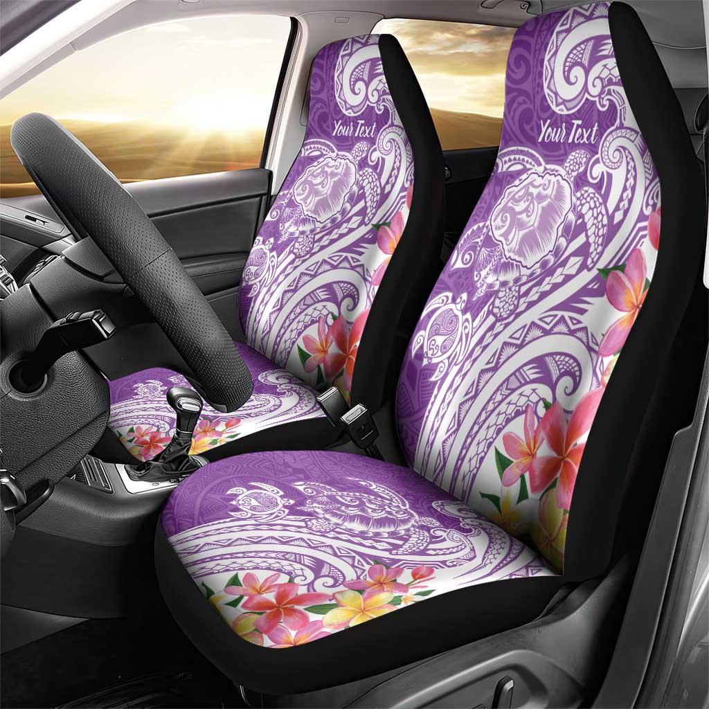 Aloha Kauai Island Personalized Car Seat Cover Lilac Dreamy Turtle