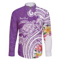Aloha Kauai Island Personalized Family Matching Mermaid Dress and Hawaiian Shirt Lilac Dreamy Turtle