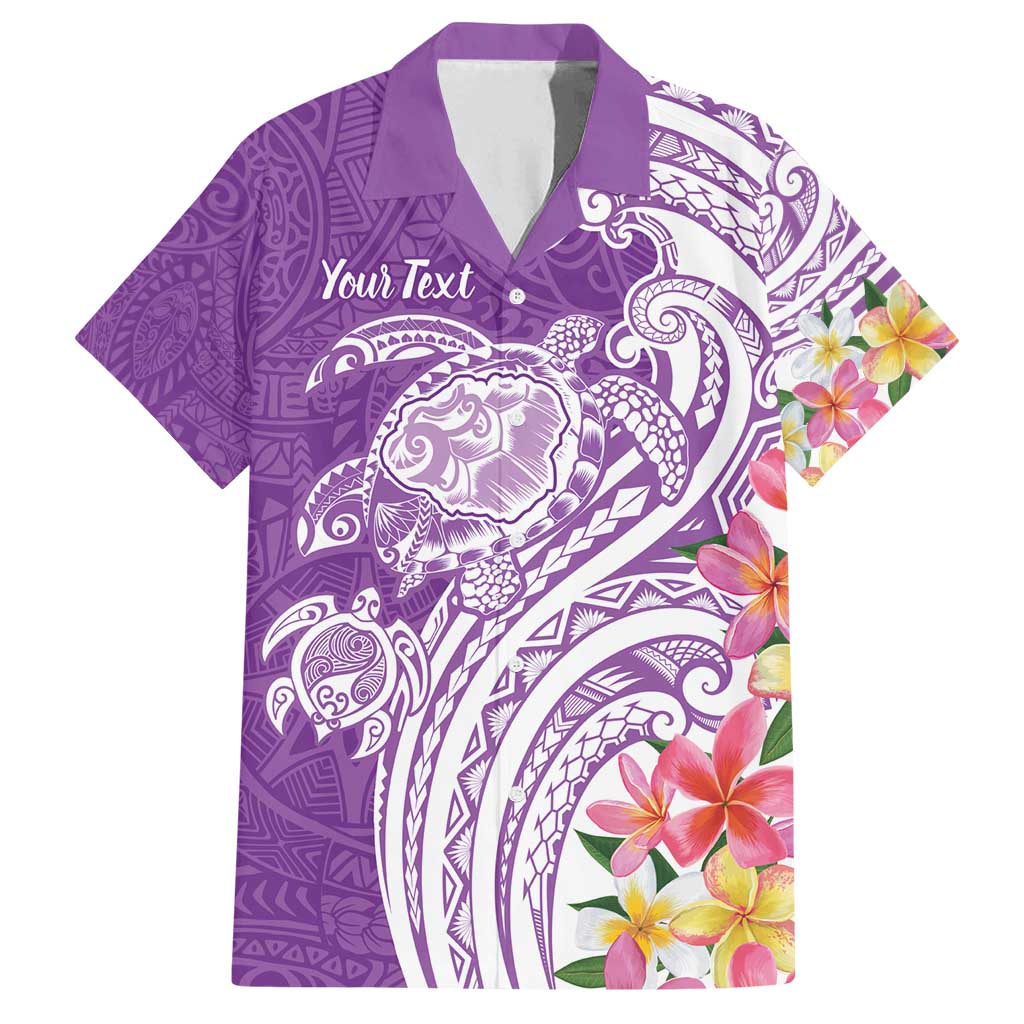 Aloha Kauai Island Personalized Family Matching Off Shoulder Maxi Dress and Hawaiian Shirt Lilac Dreamy Turtle