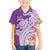 Aloha Kauai Island Personalized Family Matching Off Shoulder Short Dress and Hawaiian Shirt Lilac Dreamy Turtle